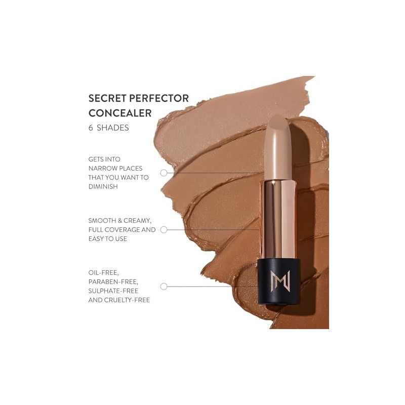 Natasha Moor Corrector Barra Secret Perfector Fórmula Cremosa Cobertura Total