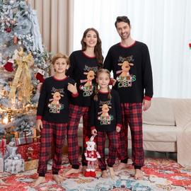 Christmas Pajamas for Family Matching Family Christmas Pajamas Matching Sets Xmas Pjs Sleepwear(AB3-V, 12 V)