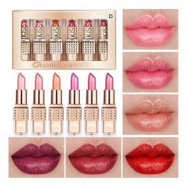 Lápiz Labial Baolishi Pearl Shimmer Hidratante Antiadherente