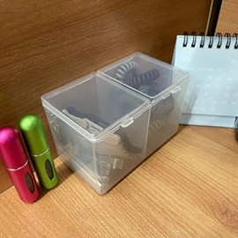 2-piece transparent cotton pad case-WFIPA6E / 2구 투명 화장솜 케이스-WFIPA6E