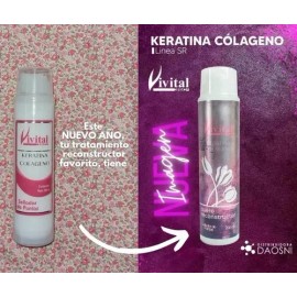 2 Pack Vivital Keratina Colágeno Tratamiento Sellador Inst