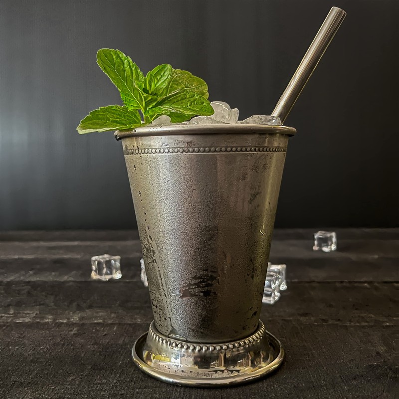 Mint Julep Cups Set of 4 with Straws - Polished
