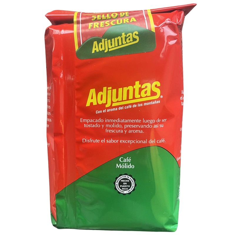 Adjuntas Ground Coffee, 100% Pure, Medium Roast, 8 Ounce (Pack