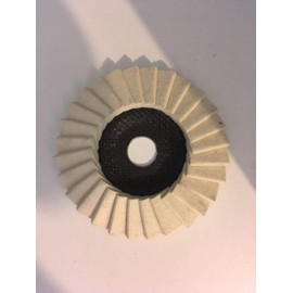 Shine - Polishing Wheel 4.52756" For Angle Grinders, Felt, Serrated Washer
