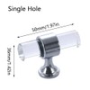 5 Pieces Crystal Cabinet Handles Knobs - Clear Cylinder Drawer