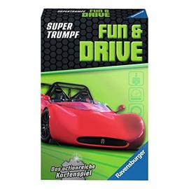 Ravensburger Children's Card Games 20699 - Card Game, Super Trump Fun and Drive, Quartet and Trump Game for Technology Fans from 7 Years