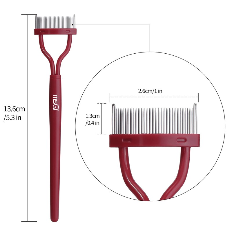 MSQ Eyelash Comb Curler Eyelash Separator Applicator Eyelash Comb Stainless