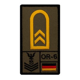 Café Viereck ® Oberbootsmann Navy Bundeswehr Rank Patch with Rank - Embroidered with Velcro - 9.8 cm x 5.6 cm