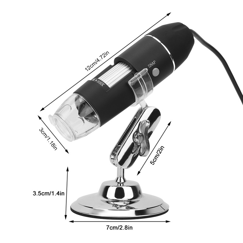 X4 1600X LED Microscope Digital Microscope Camera HD Handheld Microscope