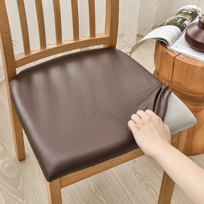 HFCNMY Seat Covers for Dining Chairs, 6 Pack Stretch Waterproof