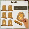 20pcs Wooden Table Numbers, Rattan Arch Table Numbers 1-20 Wedding Reception Table
