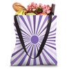 Vintage Purple Retro 70s Rainbow Sunrise Sunset Abstract Tote Bag