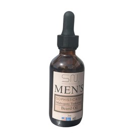 Seoul Naturals Men's Beard Oil, Sophisticated Mahogany Teakwood Scent, k beauty, 2 oz