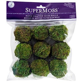 SuperMoss (21769) Moss Balls, Fresh Green, 2 (9 Pack)"