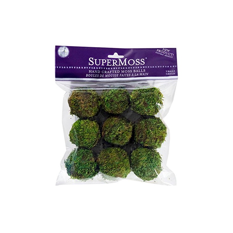 SuperMoss (21769) Moss Balls, Fresh Green, 2 (9 Pack)"
