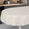 ANRO Oilcloth Tablecloth Wax Tablecloth Washable Garden Tablecloth Round Oval