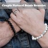 EIELO 10 Pcs Natural Gemstone Beaded Bracelets for Women Men
