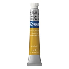 Winsor & Newton , Yellow Ochre Cotman Water Colour Paint, 8ml tube, 8-ml 3 Fl Oz