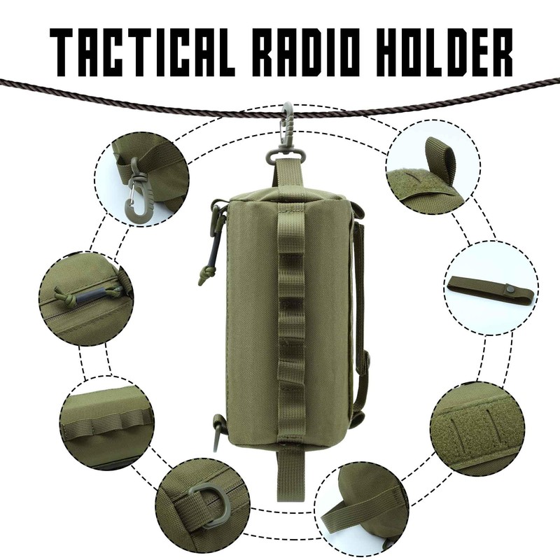 Tactical Molle Admin Pouch Multi-Purpose Modular Utility Tool Bag, Od