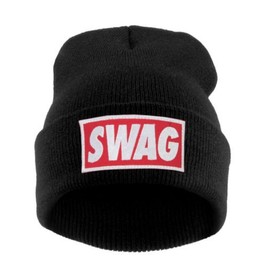 Beanie Hüte Mützen Damen Herren Bad Hair Day Bastard Meow Swag Wasted Commes HAT Hats Morefazltd (TM(Swag Black)