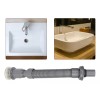 generic Cuarto Baño Lavabo Universal Tubo Drenaje Del Fregadero En