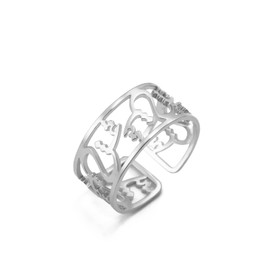 Dreamtimes Islamic Muslim Shahada Ring Skeleton Opening Adjustable Ring Stainless Steel Muslim Arabic Islamic Muslim Religious Allah Rings, Stainless Steel, No Gemstone