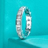 AnuClub Moissanite Wedding Band Eternity Rings D Color VVS1 925
