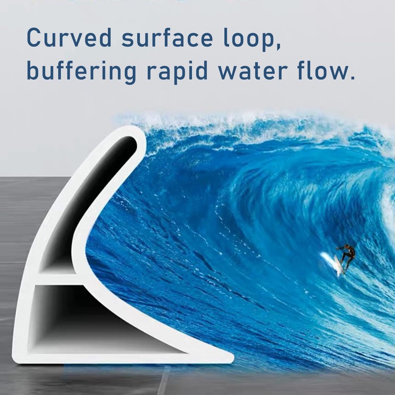78" Shower Threshold Water Dam Barrier|3cm High Flexible Door Seal