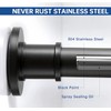 BRIOFOX Industrial Shower Curtain Rod - Never Rust Non-Slip 27-43