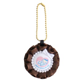 TOA ROSETTE toamwg-04 Maternity Mark Maternity Key Holder, Double-Sided, Pregnancy, Celebration, Mark, Pearl Charm, Stylish, Gift, Ribon, Simple, Adult, Cute, Baby, Pregnancy Talisman, Brown, Braun