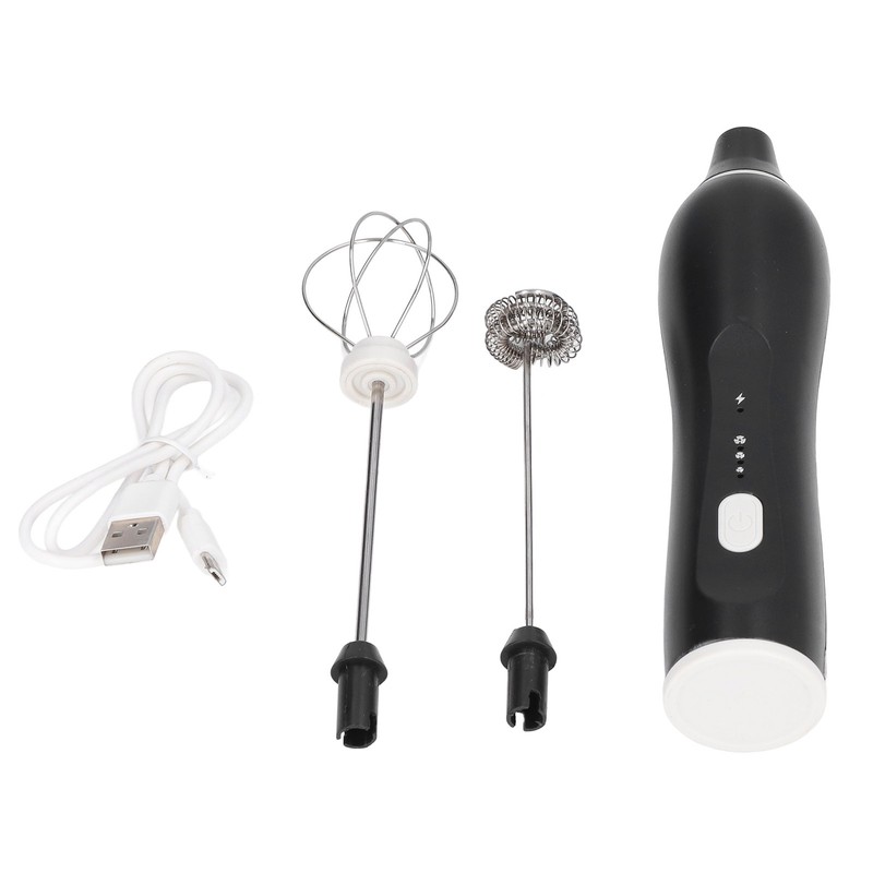 Electric Handheld Mixer USB Rechargeable 3 Level Speed Adjustable Low