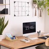 Relaxdays Desk Organiser, Bamboo Organiser System, 3 Compartments, H x
