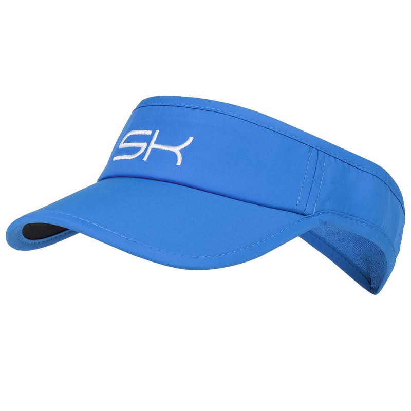 Sportkind Tennis, Running, Golf Sun Visor, cobalt blue