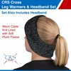CRS Cross Leg Warmers and Headband Set for Figure Skating.