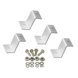 TEKTRUM 2.125" TALL Z BRACKET SOLAR FLUSH MOUNT KIT SUPPORTING LARGE & SMALL SOLAR PANELS- SET OF 4