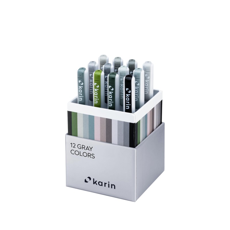 KARIN Realbrush PRO Gray Colors - A set of 12