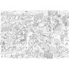 OMY Giant Colouring Poster Medium-London, Paper, Multicoloured, 50 x 0.2