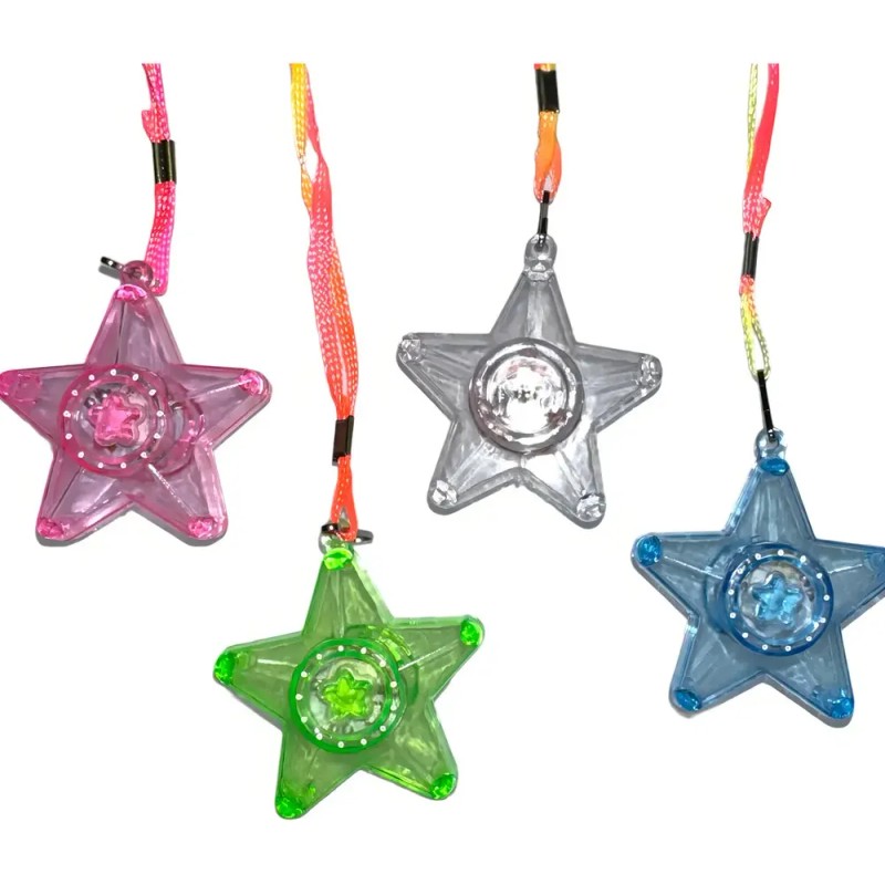 Collar Luminoso LED 25 Pack Dije Estrella SOMBRERO SANTAMARIA Fiesta