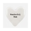 East of India White Heart Token - Wonderful Mum