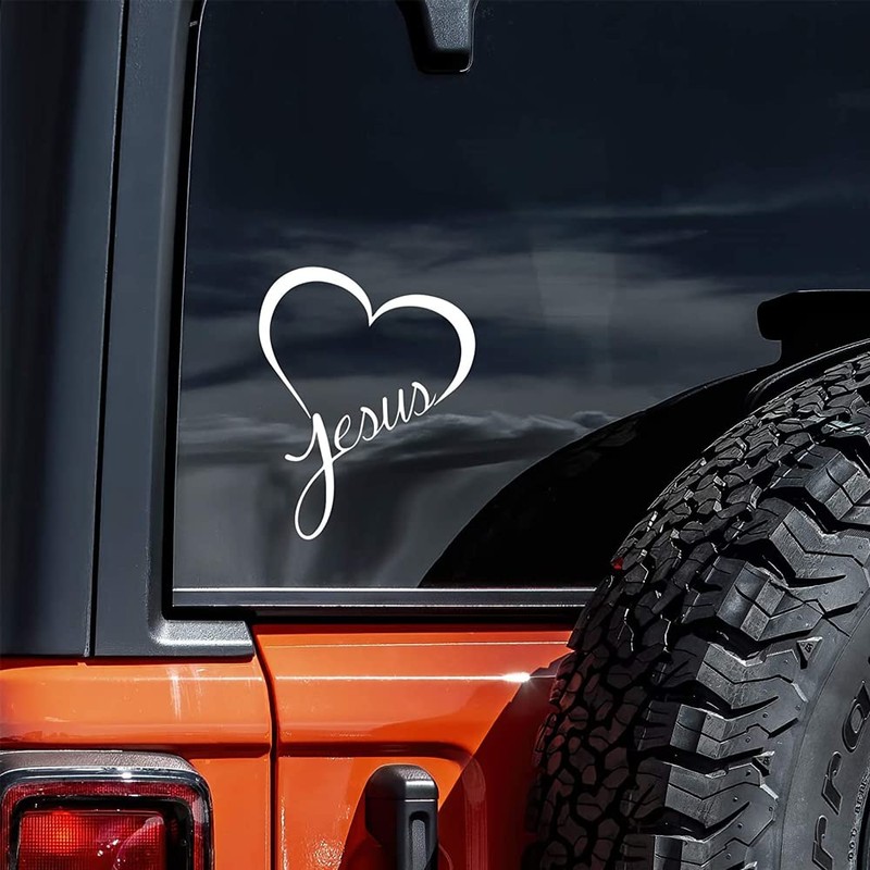 Jesus Heart Vinyl Decal Sticker Cars Trucks Vans Walls Laptops