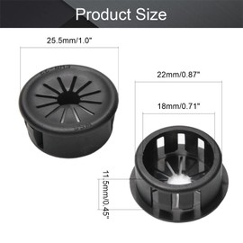 Fielect Cable Hose Snap Bushing Grommet Protector 40Pcs EHR-22 22mm Mounted Dia Locking Bushing Protective Grommet Black