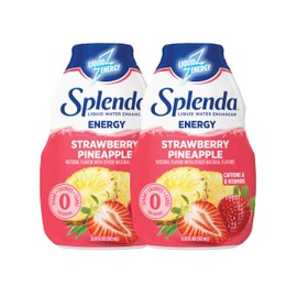SPLENDA Energy Liquid Water Enhancer Drops, Sugar Free, Zero Calorie, Natural Flavor, Concentrated Drink Mix, 3.11 Fl Oz Each Bottle (Strawberry Pineapple, 2 Pack)