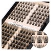 LASHVIEW Pack of 144 Cluster Lashes, DIY Cluster Eyelash Extensions,