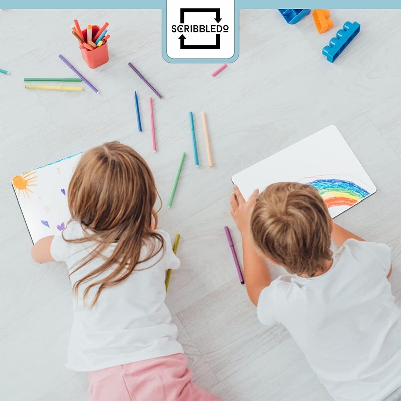 SCRIBBLEDO 2 Pack Small White Board Dry Erase Mini Whiteboard