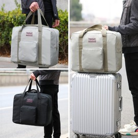 for Easyjet Cabin Bag 45x36x20 Underseat Carry On Luggage Foldable Duffel Bags & Travel Holdall 30L Lightweight Tote with Multiple Pockets Overnight Bag for Women & Men, Black