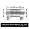 Peastorm 3 to 3 Inch Exhaust Adapter, 3" ID Exhaust