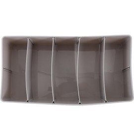 MAGICLULU Desktop Stand Currency Money Cash Tray 5 Compartment Cash Money Currency Organizer Storage Change Box Case for Cash Moneyboxes Currency Holder Cash for Money Grey Coin Holder