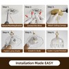 Mini Vintage Crystal Pendant Light - Brass Gold Clear Glass,