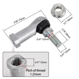 Golf Cart Ball Joint Kit Tie Rod End Kit for Club Car Precedent 2004-Up & Tempo 2018-Up Right Hand Thread OEM#1022883-01#1020226-01