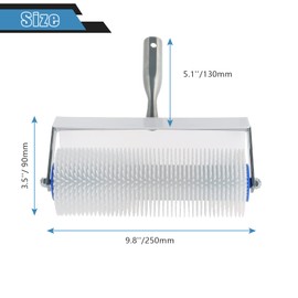 ATPEAM Spike Roller Spiked Screeding Compound Paint Roller | 10"x 1" Inch Remove Bubble Smooth Level Screed Surface Flooring Latex Self Levelling Spiked Compound Screed Floor Roller